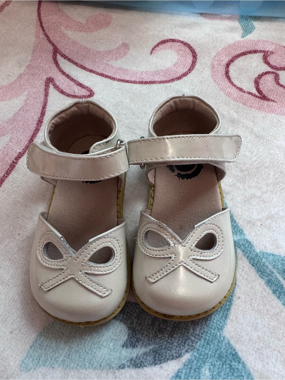 Livie & Luca Cream Bow Applique Mary Janes